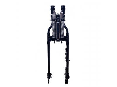 Inline Spring Fork Assembly Black with Chrome Spring for Harley-Davidson FL SOFTAIL