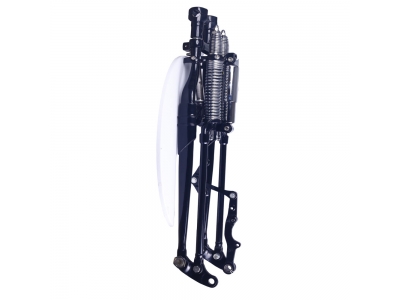 Inline Spring Fork Assembly Black with Chrome Spring for Harley-Davidson FL SOFTAIL