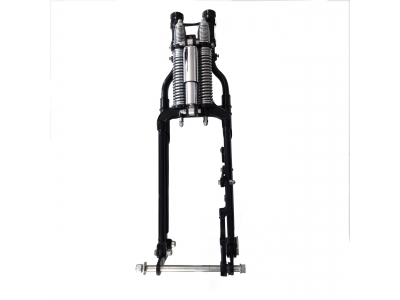 Inline Spring Fork Assembly Black with Chrome Spring for Harley-Davidson FL SOFTAIL