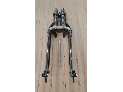 VINTAGE HARLEY BIG TWIN STYLE SPRINGER FRONT END - CHROME AND BLACK