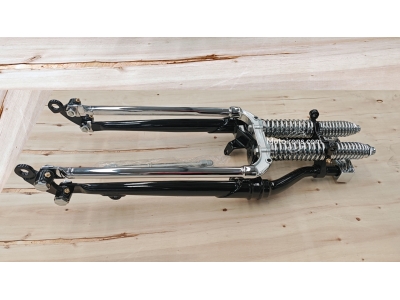 VINTAGE HARLEY BIG TWIN STYLE SPRINGER FRONT END - CHROME AND BLACK
