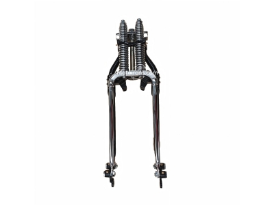 VINTAGE HARLEY BIG TWIN STYLE SPRINGER FRONT END - CHROME AND BLACK