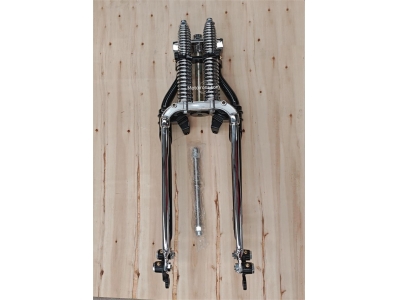 VINTAGE HARLEY BIG TWIN STYLE SPRINGER FRONT END - CHROME AND BLACK