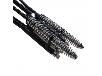 NARROW SPRINGER fork Black finish Chrome springer for your chopper in true seventies style