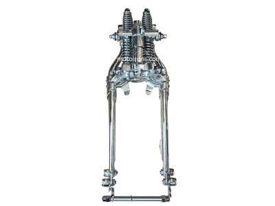 18 inch Inline Spring Fork Assembly Chrome