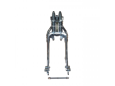 18 inch Inline Spring Fork Assembly Chrome
