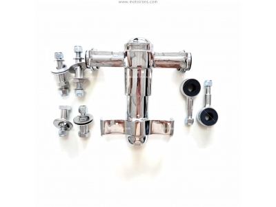 18 inch Inline Spring Fork Assembly Chrome