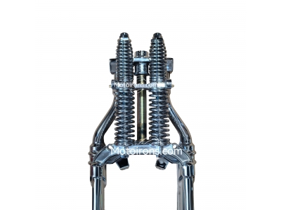 18 inch Inline Spring Fork Assembly Chrome