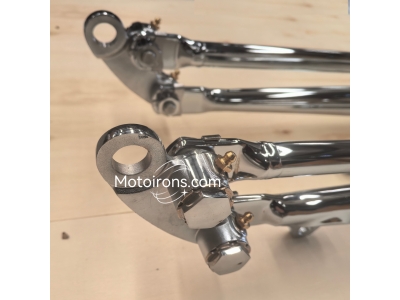 18 inch Inline Spring Fork Assembly Chrome