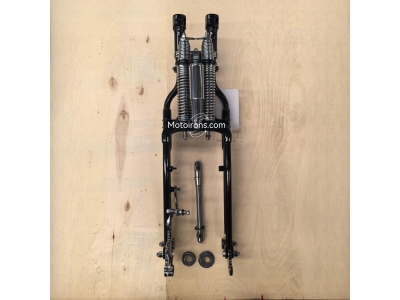 Black Inline Spring Fork Assembly with Chrome Caliper bracket assembly  for Harley-Davidson FX