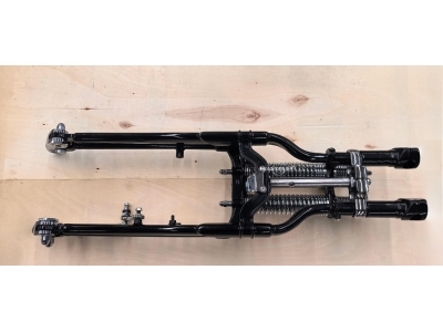 Black Inline Spring Fork Assembly with Chrome Caliper bracket assembly  for Harley-Davidson FX