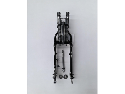 Black Inline Spring Fork Assembly with RISER sleeve Chrome For Harley-Davidson FX