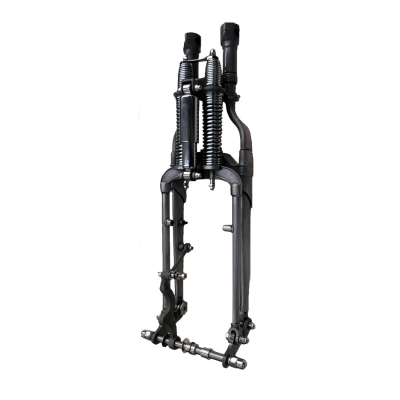 Raw Metal Finish Inline Spring Fork Assembly For Harley-Davidson FX