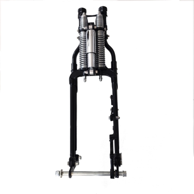Inline Spring Fork Assembly Black with Chrome Spring for Harley-Davidson FL SOFTAIL