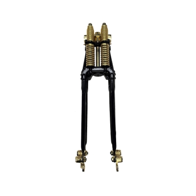 NARROW COPPER PLATED AND BLACK ANTIQUE STYLE SPRINGER