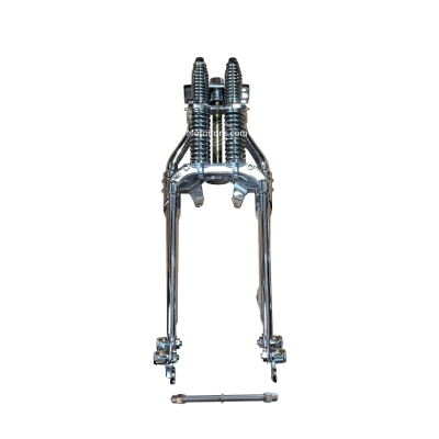 18 inch Inline Spring Fork Assembly Chrome