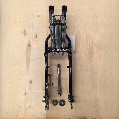 Black Inline Spring Fork Assembly with Chrome Caliper bracket assembly  for Harley-Davidson FX